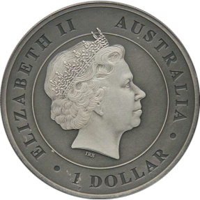 現貨 - 2014澳洲伯斯-鱷魚-1盎司銀幣-仿古版