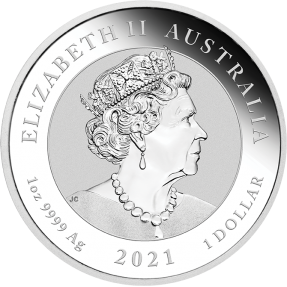 現貨 - 2021澳洲伯斯-中國神話傳說系列-龍-彩色版-1盎銀幣(普鑄)