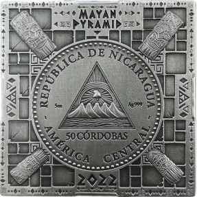 預購(確定有貨) - 2022尼加拉瓜-契琴伊薩的瑪雅金字塔-5盎司銀幣