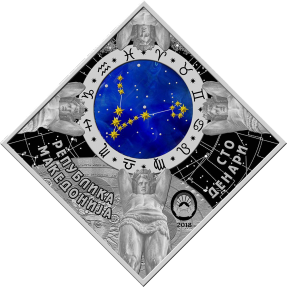 現貨 - 2018馬其頓-星座系列-雙魚座-23.3克銀幣