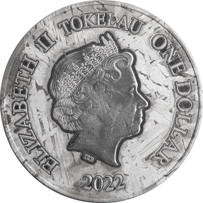 預購(確定有貨) - 2022托克勞-隕石幣系列-龍與鳳-1盎司隕石幣