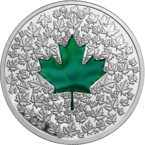 現貨 - 2014加拿大-幻想楓葉-綠-1盎司銀幣
