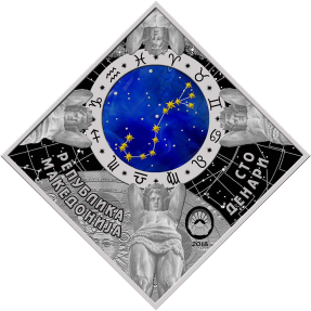 現貨 - 2018馬其頓-星座系列-天蠍座-23.3克銀幣
