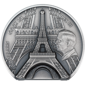 預購(確定有貨) - 2024庫克群島-巴黎-艾菲爾鐵塔-2盎司銀幣