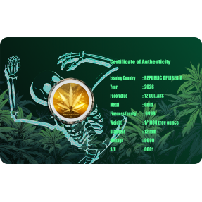 預購(限已確認者下單) - 2026賴比瑞亞-大麻葉-1/1000盎司金幣