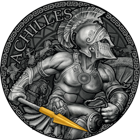 現貨(限已確認者下單) - 2023喀麥隆-偉大的希臘神話系列-阿基里斯(希臘第一勇士)-2盎司銀幣