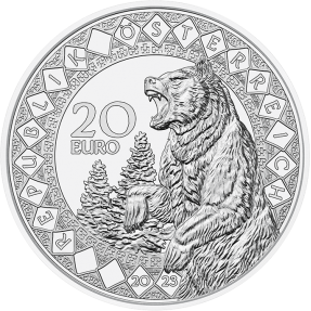 預購(確定有貨) - 2023奧地利-世界之眼系列-熊的療癒力-22.42克銀幣