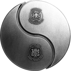 現貨 - 2021查德-永恆羈絆系列-龍與鳳凰-(4盎司銀+11.5盎司銅)銀幣