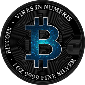 現貨 - 2022紐埃-比特幣-藍-黑底版-1盎司銀幣