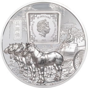 現貨 - 2021庫克群島-兵馬俑-鍍金-3盎司銀幣