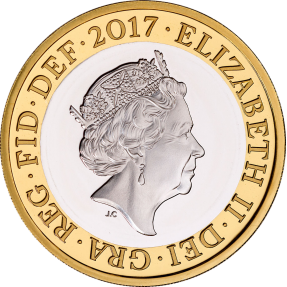 現貨 - 2017英國-簡·奧斯丁-持久的愛情-鍍金-11.1克銀幣