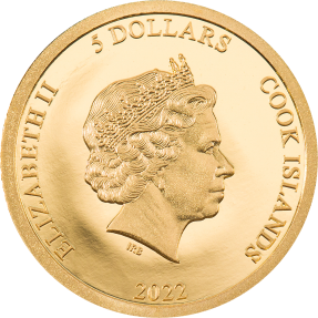 現貨 - 2022庫克群島-法老的遺產-0.5克金幣