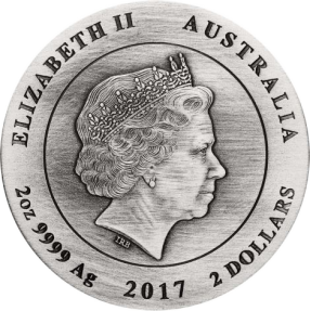 現貨 - 2017澳洲伯斯-無尾熊-2盎司仿古銀幣