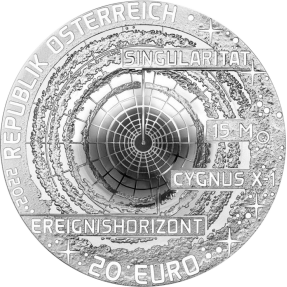 現貨 - 2022奧地利-黑洞-曲面-20.74克銀幣