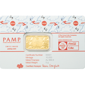 預購(確定有貨) - PAMP-可口可樂-假日北極熊 II-5克金條