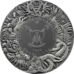 現貨 - 2021喀麥隆-斯拉夫寓言系列-美人魚-3盎司銀幣