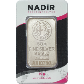 現貨 - Nadir-50克銀條(卡裝)