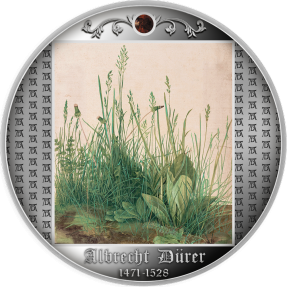預購(限已確認者下單) - 2021喀麥隆-阿爾布雷希特·杜勒畫作-草地-550週年紀念-17.5克銀幣