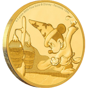 現貨 - 2017紐埃-迪士尼米奇跨越時空系列-幻想曲-0.5克金幣