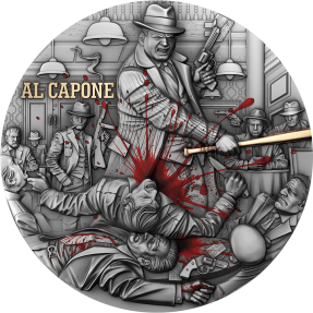 排單預購 - 2025喀麥隆-犯罪帝國-埃爾·卡彭(美國的黑幫份子和商人)‐2盎司銀幣