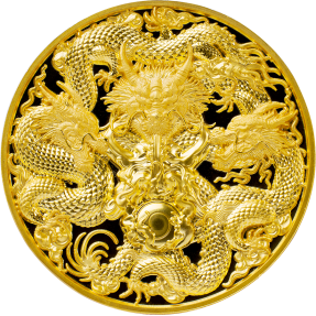 現貨 - 2022查德-三龍-鍍金-3盎司銀幣