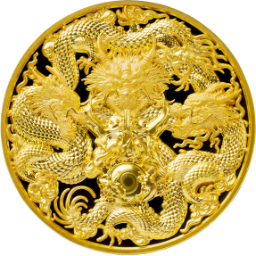 預購(限已確認者下單) - 2022查德-三龍-鍍金-3盎司銀幣