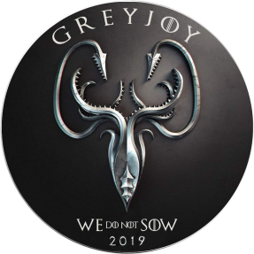 現貨 - 2019美國-鷹揚-權力遊戲版-葛雷喬伊家族-1盎司銀幣