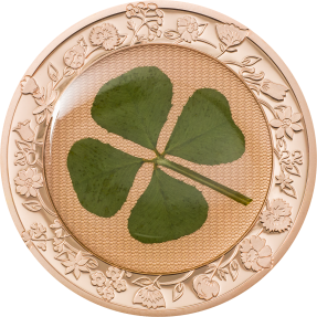 現貨 - 2022帛琉-四葉草-鍍玫瑰金-1盎司銀幣