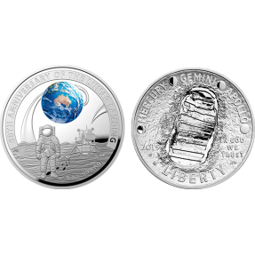 現貨 - 2019澳洲皇家&美國-登陸月球-50週年紀念-(1盎司&11.34克)銀幣-2枚組