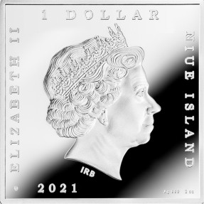 現貨 - 2021紐埃-世界寶藏系列-鳶尾花-1盎司銀幣
