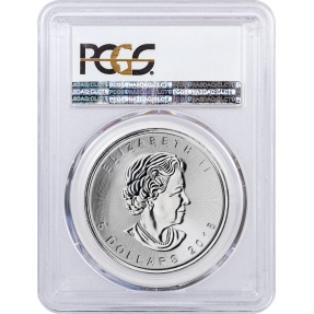 現貨 - 2018加拿大-楓葉-凹陷版-1盎司銀幣-PCGS MS70鑑定幣-First Strike版
