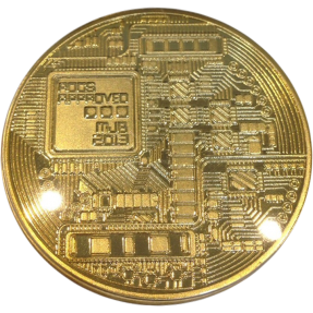 現貨 - 比特幣-彩色硬幣(普鑄)-鍍金色,鍍銅色-鍍銀色-一組三枚(附塑殼)