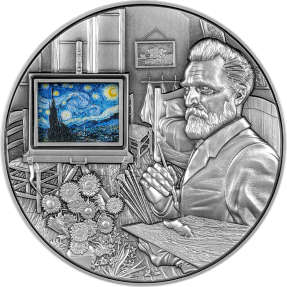 現貨(熱銷-原廠已售罄) - 2023查德-梵谷的傑作-(5盎司銀+38盎司銅)銀幣