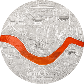 現貨 - 2024帛琉-蒂芙尼藝術都會系列-首爾-3盎司銀幣