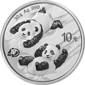 現貨 - 2022中國-熊貓-30克銀幣(普鑄)