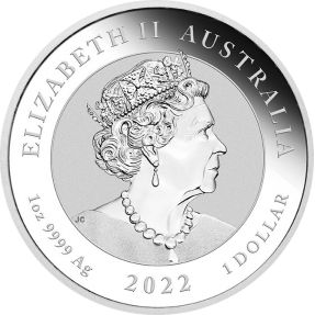 現貨 - 2022澳洲伯斯-中國神話傳說系列-鳳凰-單色版-1盎司銀幣(普鑄/卡裝)