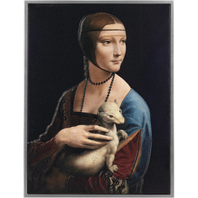 現貨 - 2023查德-達文西畫作-抱銀貂的女子-(2盎司銀+33.5盎司銅)銀幣