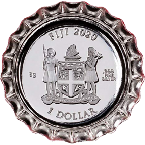 現貨 - 2020斐濟-可口可樂瓶蓋造型(韓國版)-6克銀幣