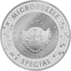 預購(即將到貨) - 2023帛琉-微拼圖寶藏系列(特別版)-創造亞當-5盎司銀幣