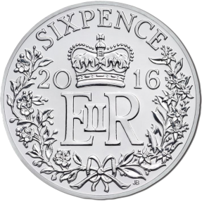 現貨 - 2016英國-六便士-紀念幣-3.35克銀幣