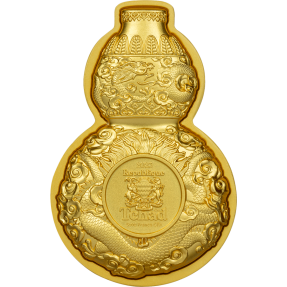 現貨 - 2023查德-龍葫蘆-造型-鍍金版-(1盎司銀+2盎司銅)銀幣