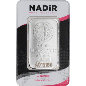 現貨 - Nadir-1盎司銀條(卡裝)