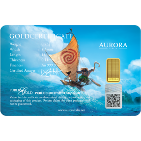 現貨 - Aurora-迪士尼-海洋奇緣-莫娜-限量版-0.25克金條