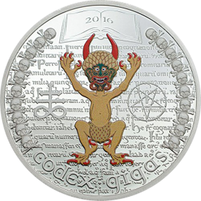 現貨 - 2016赤道幾內亞-惡魔聖經黑暗面-CODEX GIGAS-1盎司銀幣