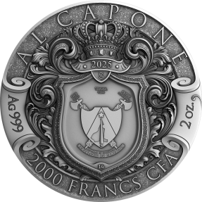 排單預購 - 2025喀麥隆-犯罪帝國-埃爾·卡彭(美國的黑幫份子和商人)‐2盎司銀幣